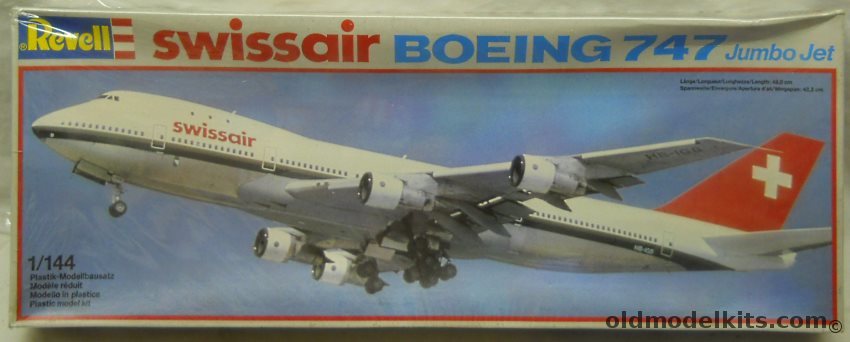Revell 1/144 Boeing 747 Swissair Jumbo Jet, 4208 plastic model kit